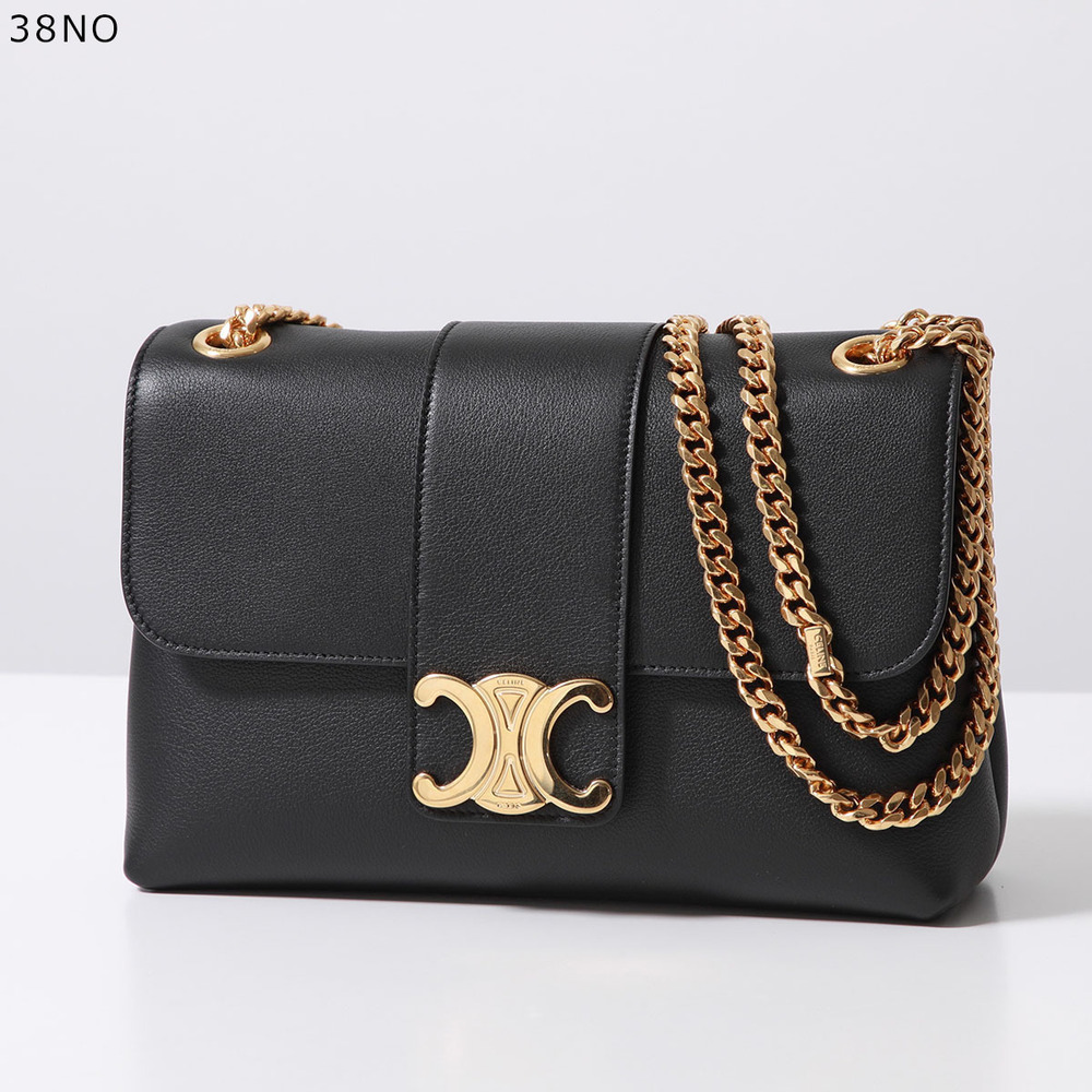 Celine Victoire Shoulder Bag Leather Triomphe